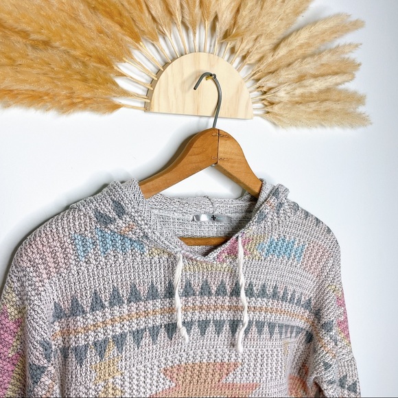 Aztec Print Pullover Hoodie Sweater - Picture 2 of 10